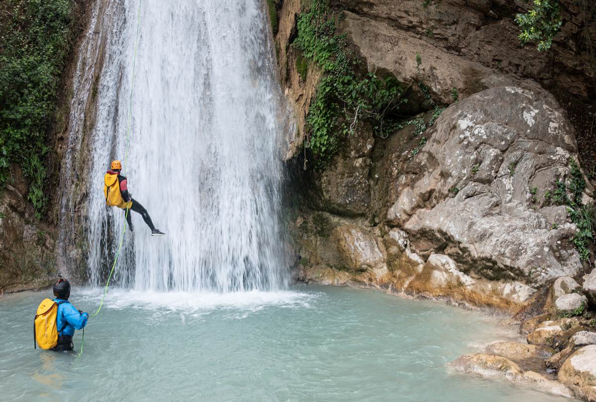 Canyoning Neda Waterfalls