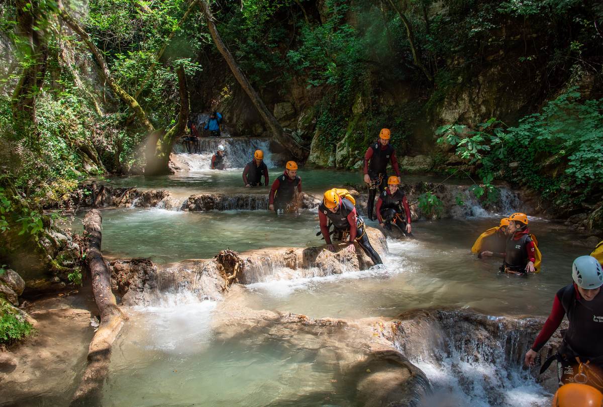 Canyoning Neda Waterfalls