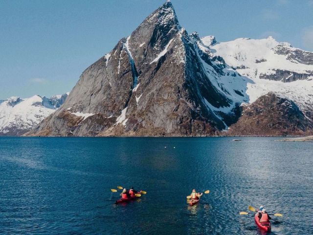 Explore Reinefjord by kayak | Lofoten